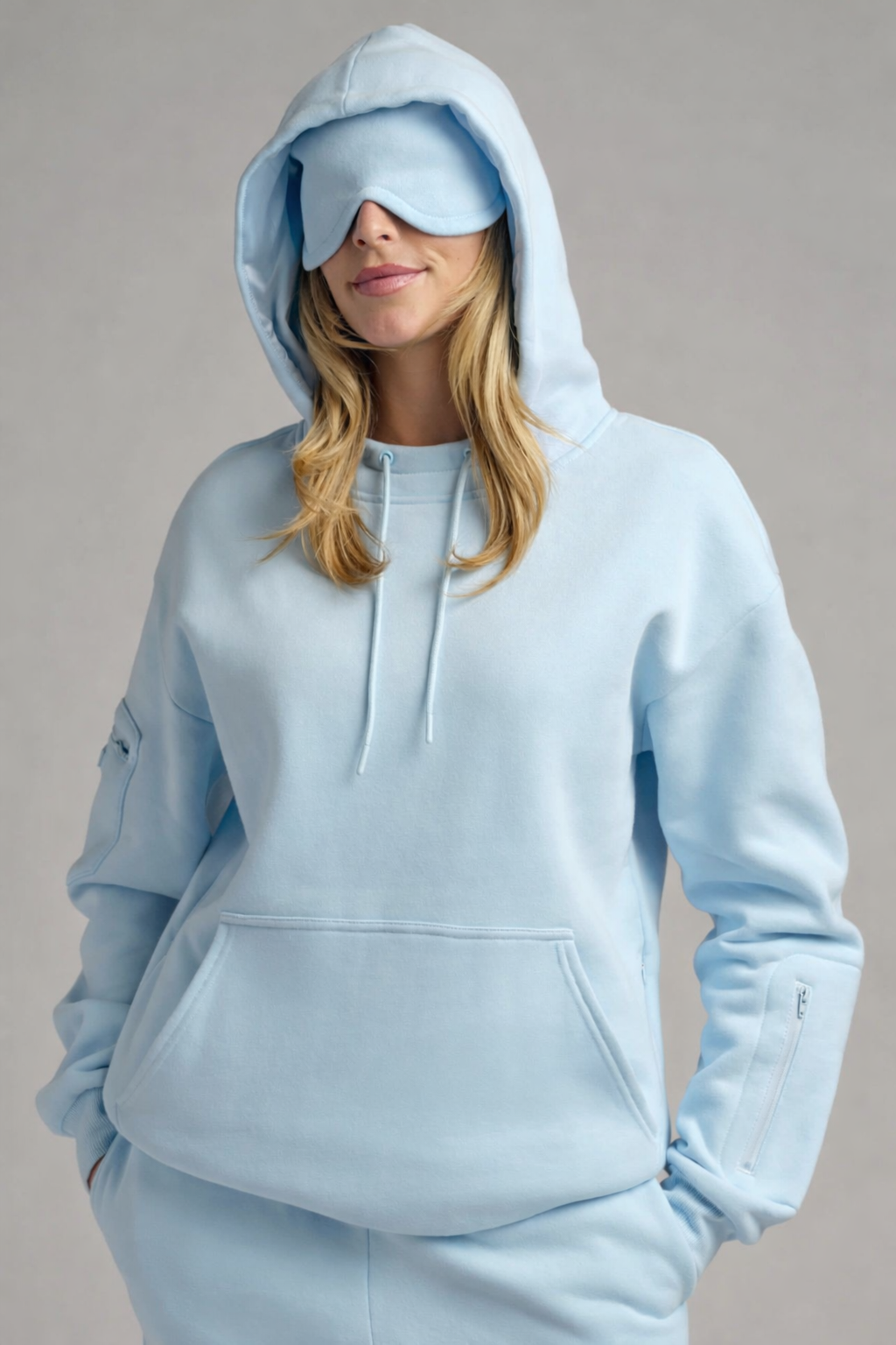 Baby Blue Airplane Travel Hoodie