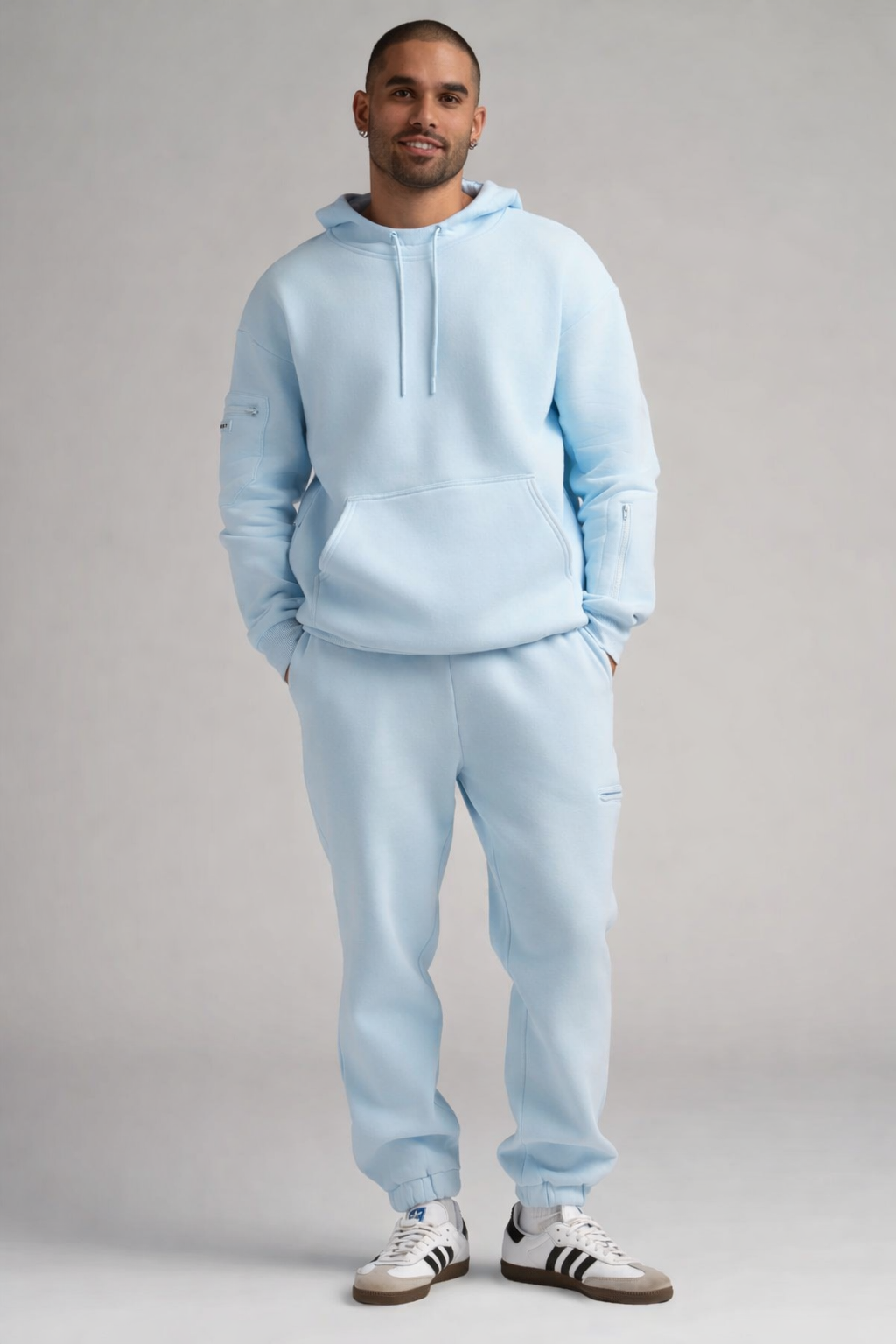 Baby Blue Airplane Travel Hoodie