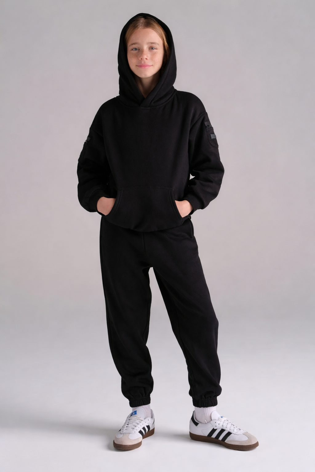 Black Travel Essentials Kids Hoodie